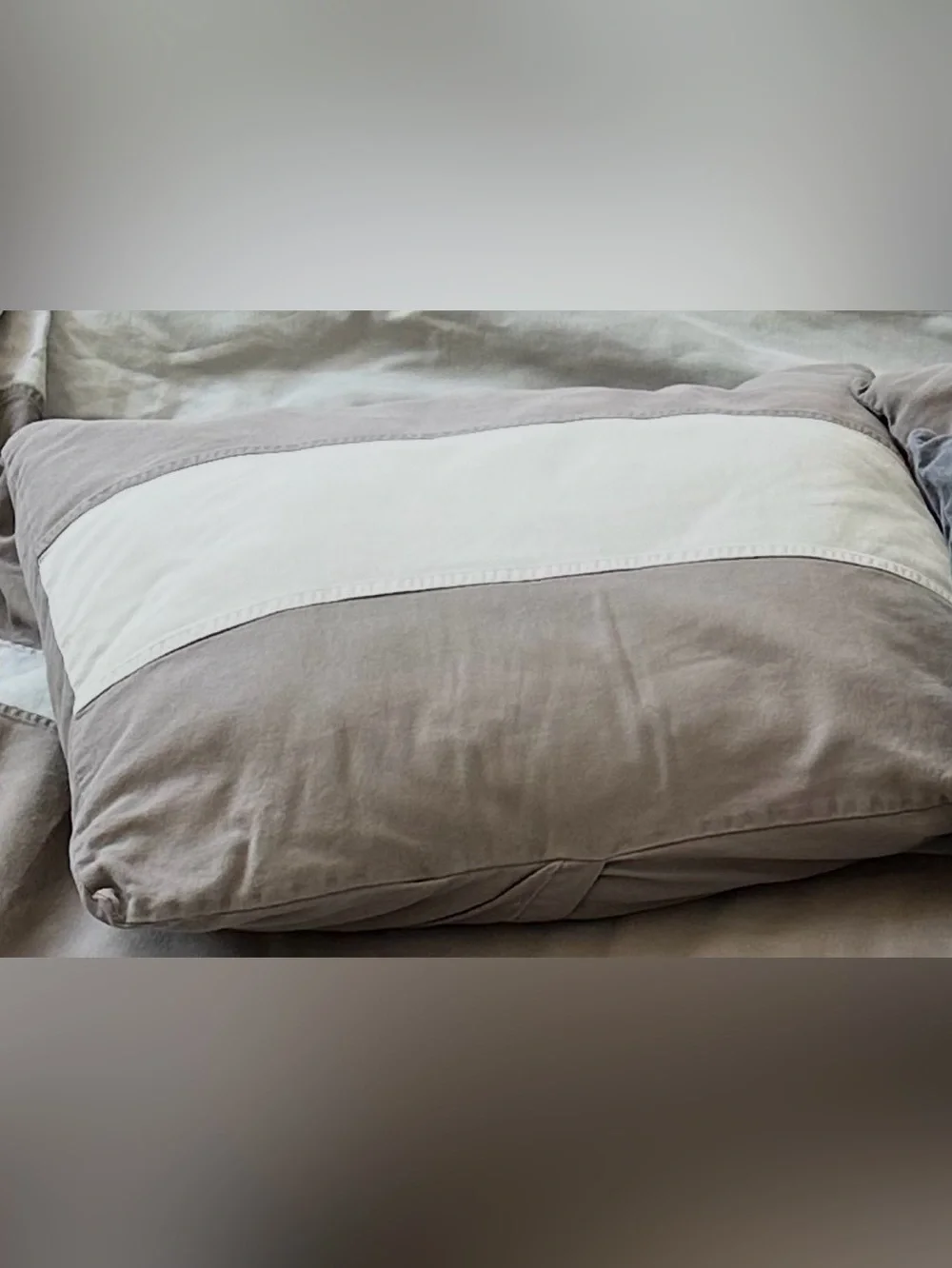 Restoration Hardware Teen Full Duvet Cover Neutral 100% Cotton 2 pillow cases